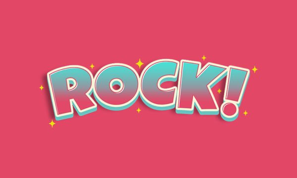 Rock Game 3D Text Effect