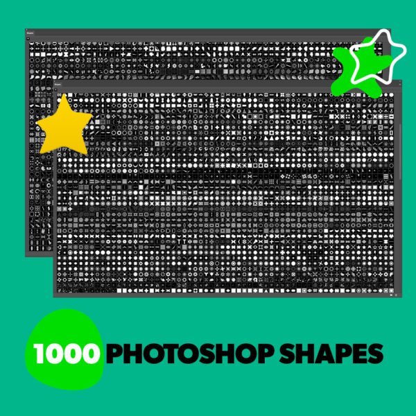 1000 FREE Photoshop Shapes all Resizable