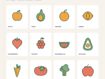 Market Day — 36 Fresh Food & Grocery Icons
