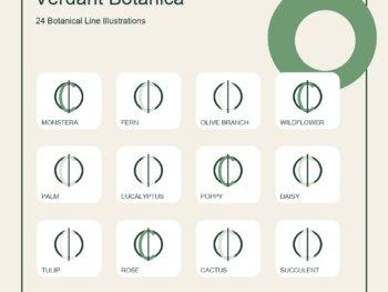 Verdant Botanica botanical illustration pack cover