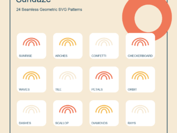 Sundaze 24 seamless geometric SVG patterns product cover